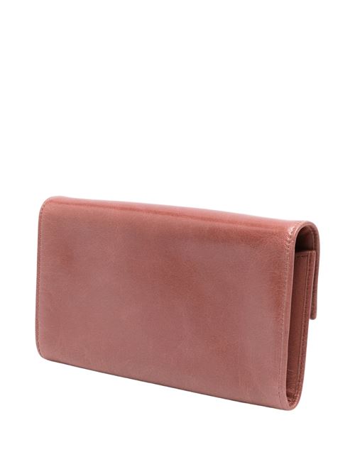 Pochette in pelle con dettaglio logo MIU MIU | 5MT0482A44F0405